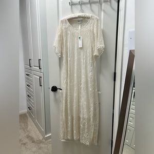 Johnny Was midi/maxi short sleeve dress